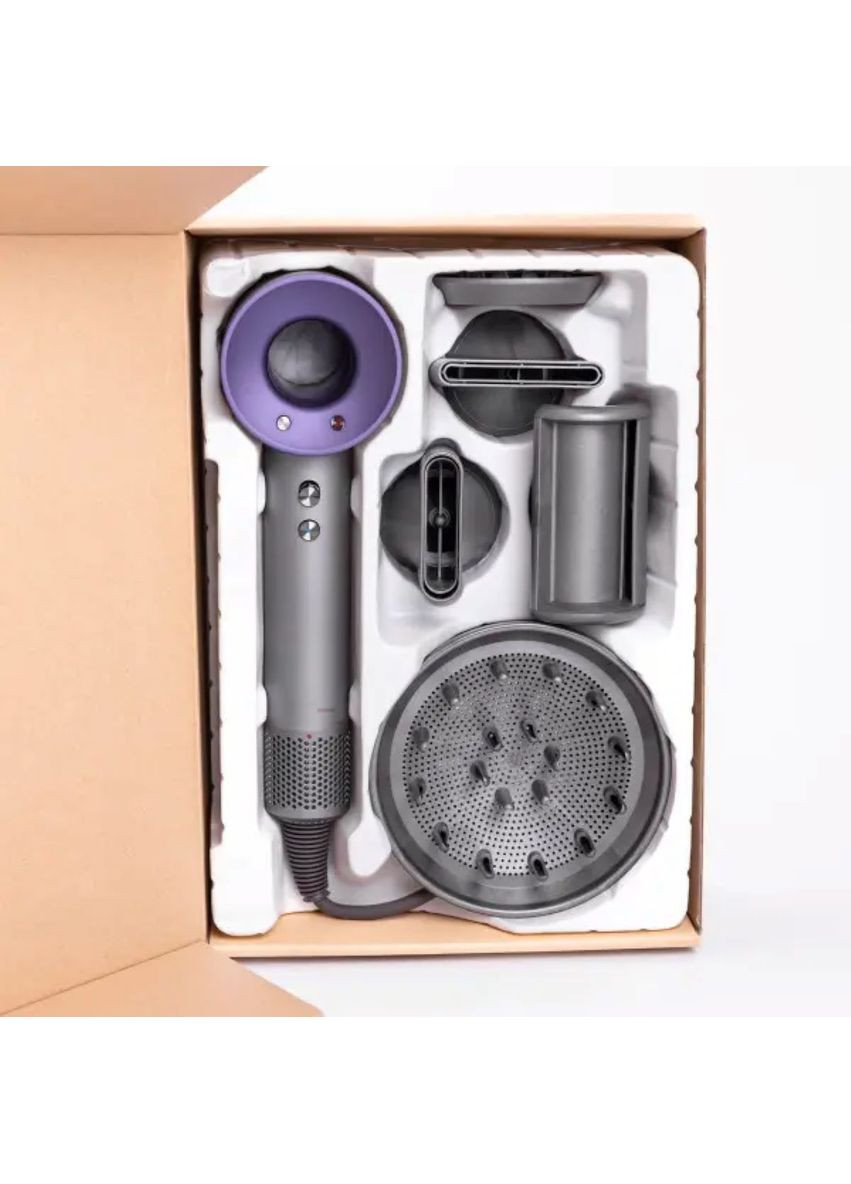 Фен стайлер для волос 5 в 1 Supersonic Premium 1600Вт 5 насадок 3 режима скорости с ионизацией Фиолетовый PH770V Energy MAX (368669595)