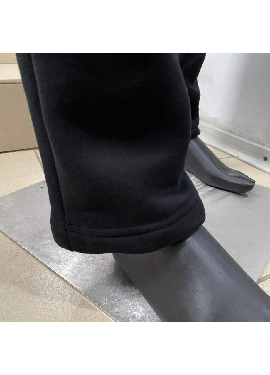 Брюки мужские спортивные прямые карманы флис 3XL черные Dias (369012346)