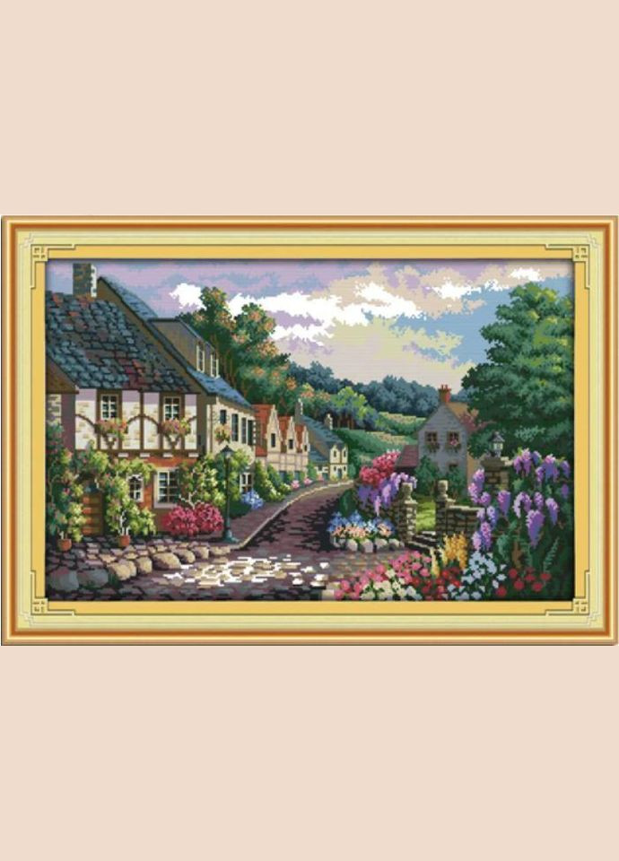 Набор для вышивания по нанесённой на канву схеме "The Mediterranean 2". AIDA 14CT printed, 57*40 см Joy Sunday (313614461)