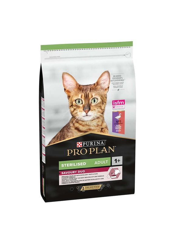 Sterilised Adult Duck with Liver - Сухий корм з качкою і печінкою для стерилізованих котів - 10 кг Purina (327215747)