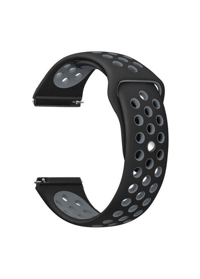 Спортивный ремешок Perfor Sport для часов Samsung Galaxy Watch Active / Active 2 - Black&Grey Primo (333720084)