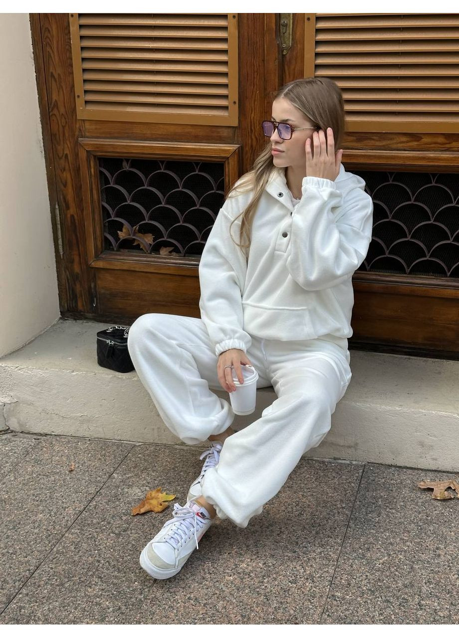 Женский теплый костюм из флиса молочного цвета 35290 Fashion (364672588)