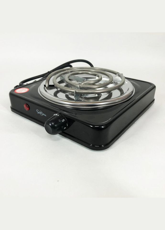 Плита електрична SP-1910, електроплита 1000 w, електроплита 1 комфорка. Колір: чорний Suntera (364665157)