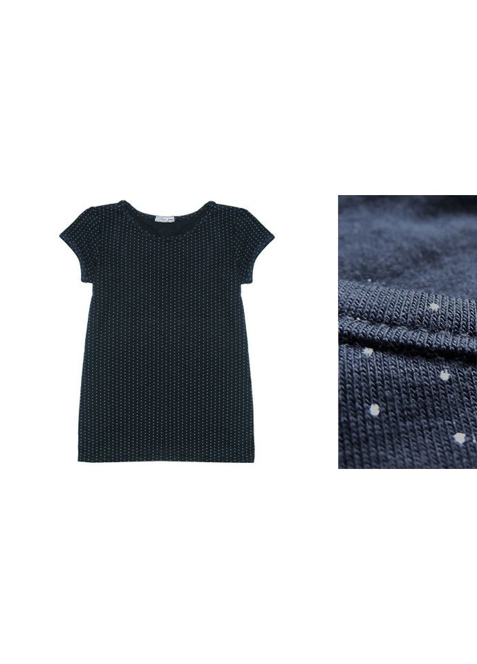 Синяя летняя футболка детская для девочки. Модні дітки