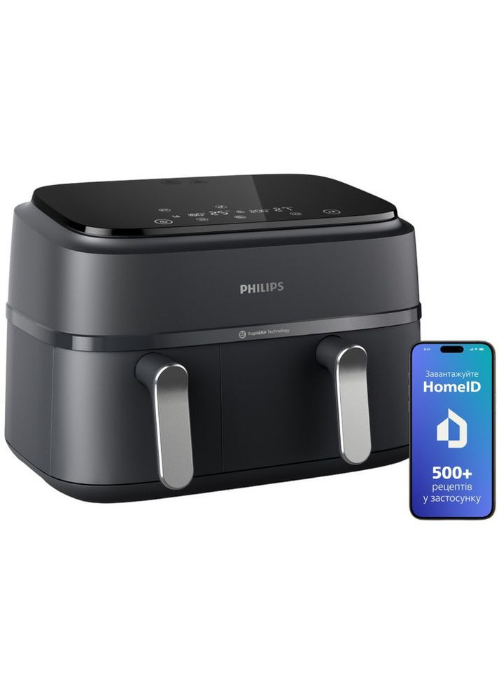 Мультипіч Dual Airfryer 3000 Series NA351/00 2750 Вт 9 л чорна Philips (364105677)