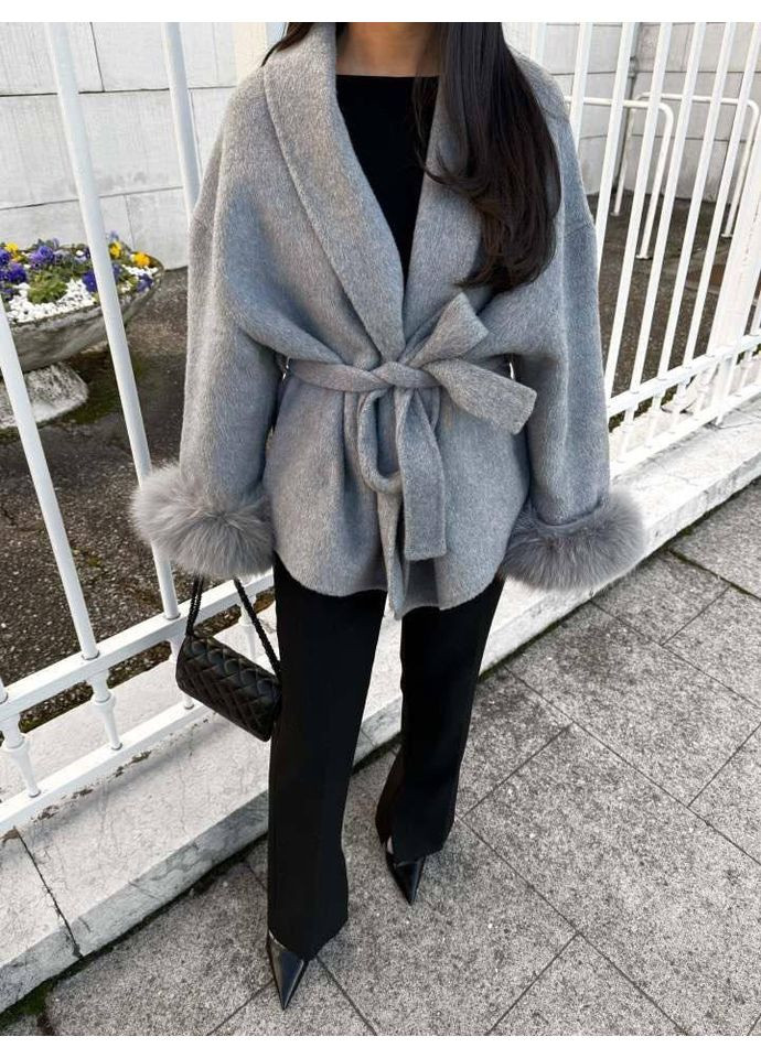 Коричневе Жіноче пальто Кашемір No Brand