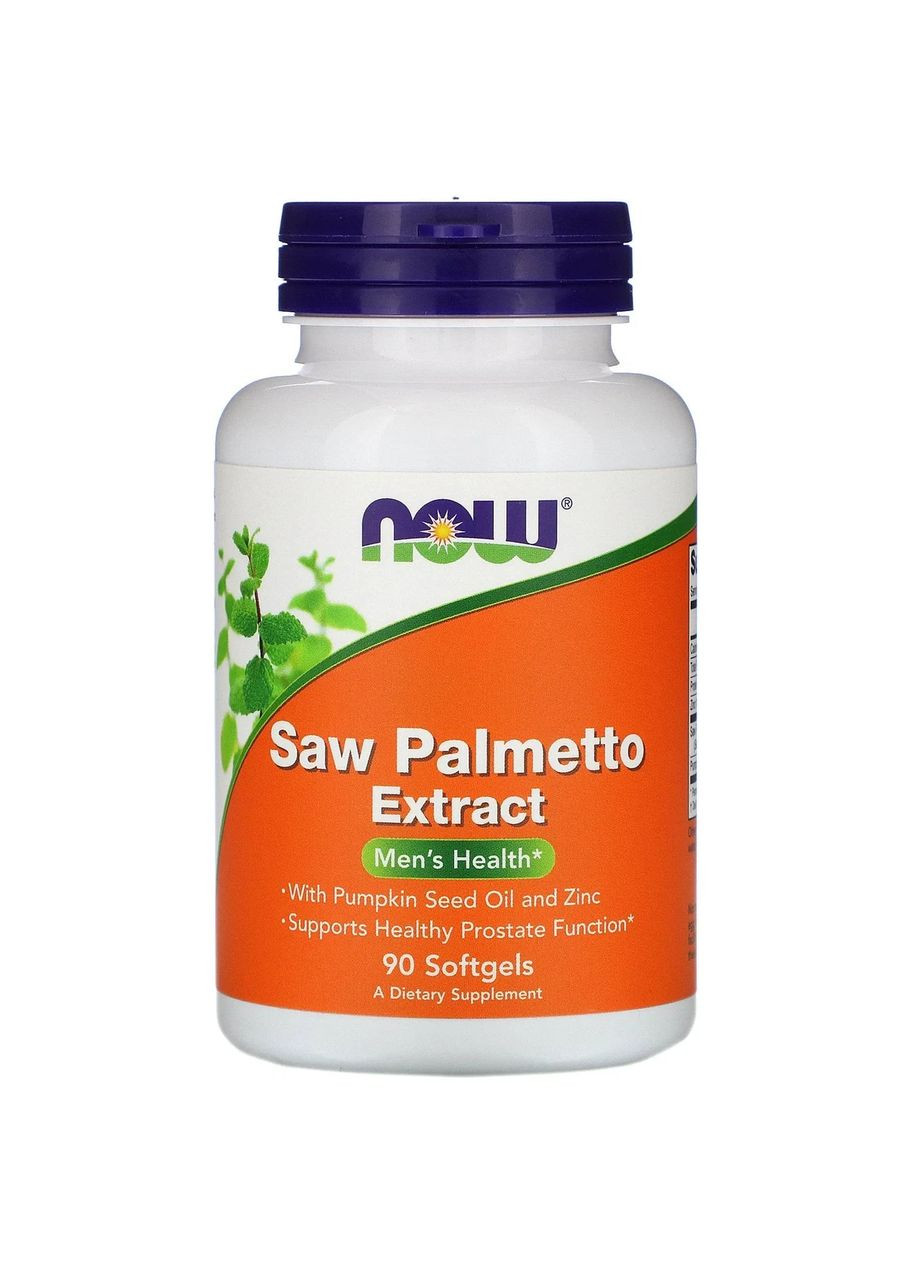 Екстракт Со Пальметто (Saw Palmetto Extract) 90 м'яких капсул Now Foods (361118664)