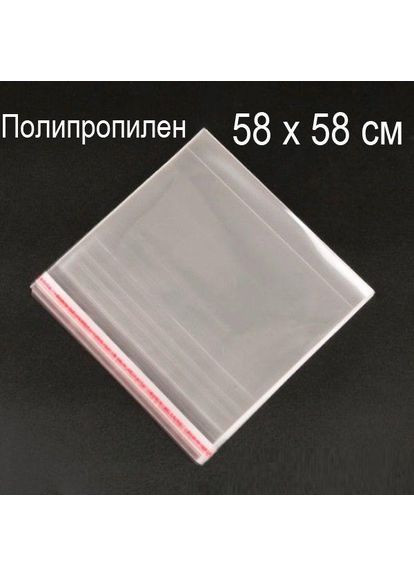 58х58 см (500шт.) Пакеты полипропиленовые с верхним клапаном и липкой полосой Plus-plus (354797365)