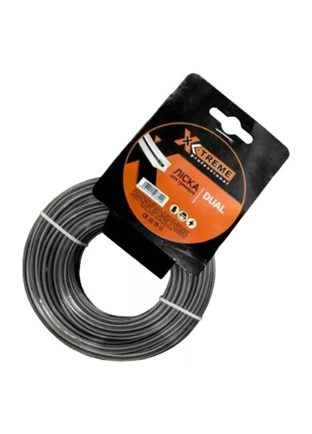 Волосінь для тримера Dual 2.7 мм x 15 м з квадрат з сердечником (126622) X-Treme (322720900)
