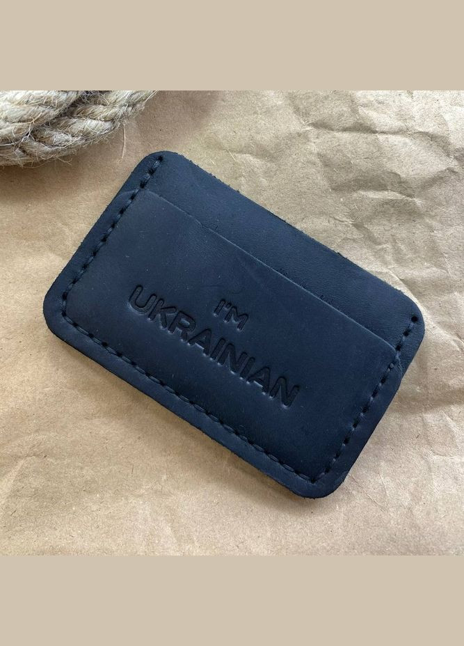 Картхолдер кожаный с тиснением UA, стильный органайзер чехол из кожи для 4 банковских карт No Brand (333705558)