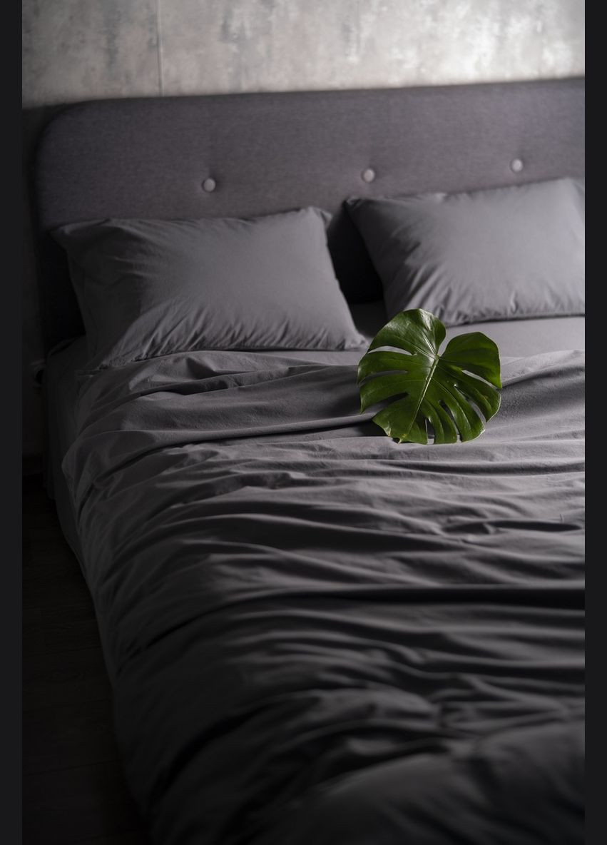 Комплект постельного белья Stonewash Dark Gray семейный 160х220 см темно (92669505) SoundSleep (307510718)