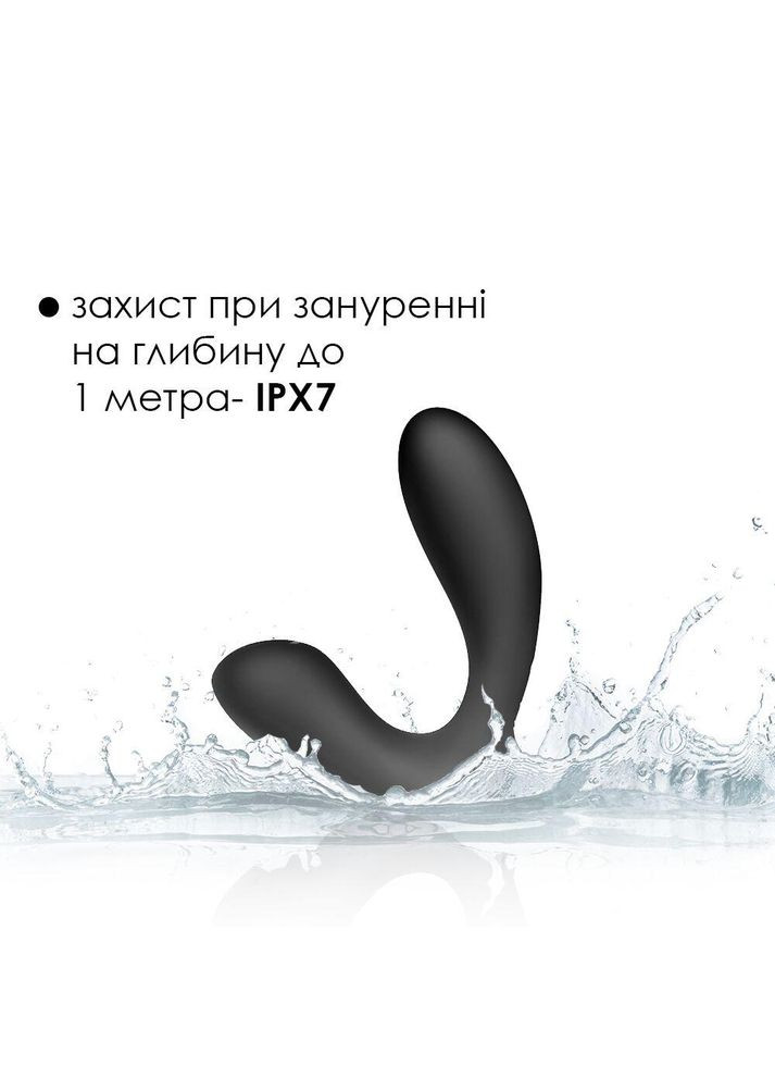 Массажер простаты и вибратор точки G с пультом ДУ Svakom Vick Black No Brand (366876873)