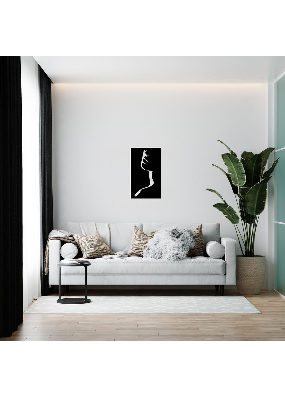 Декоративне настінне панно з дерева - Силует дівчини Ekostar (368306572)