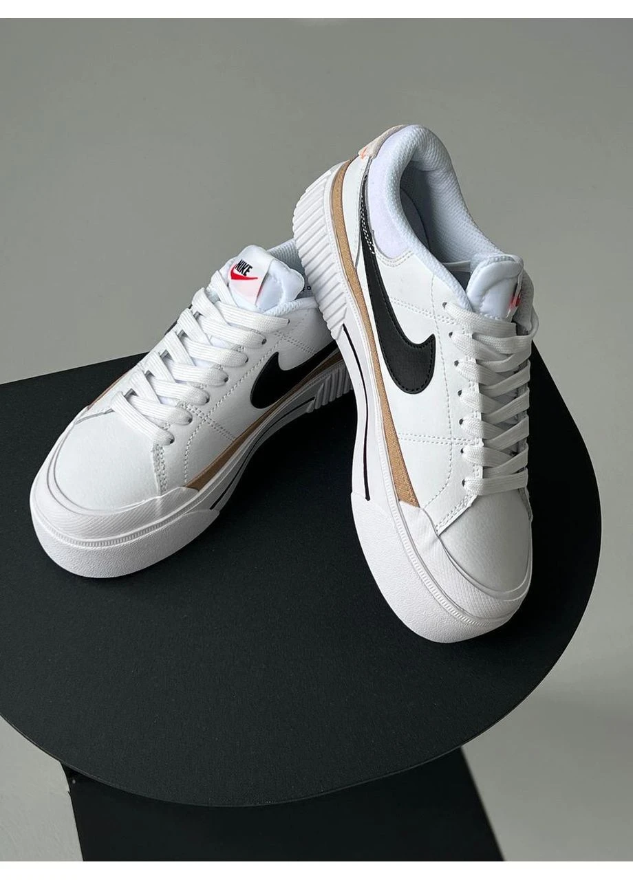 Белые демисезонные кроссовки мужские nike court legacy lift white найк корт белые No Brand