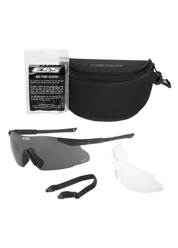 Очки защитные серии ICE 2LS Kit Black ESS (348780756)