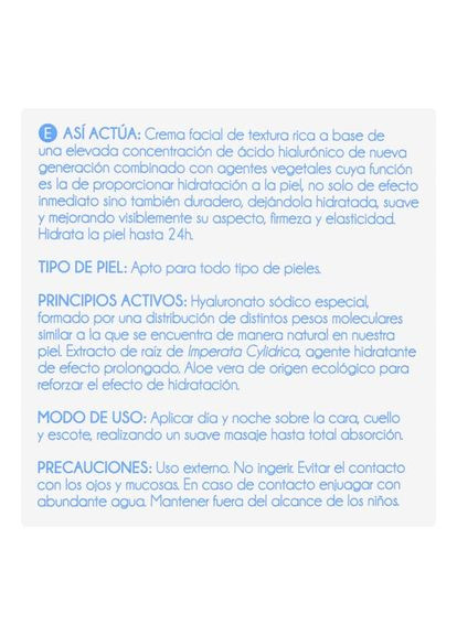 Deliplus Увлажняющий крем для лица с гиалуроновой кислотой и алоэ вера Moisturizing Facial Cream 50 мл — Крем, Испания (328388421)