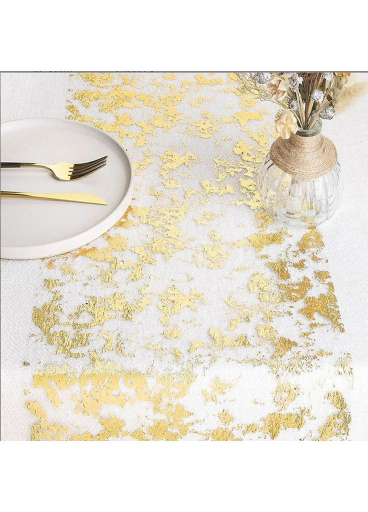 Золота доріжка на стіл, вишуканий святковий раннер ( ) China (366874840)