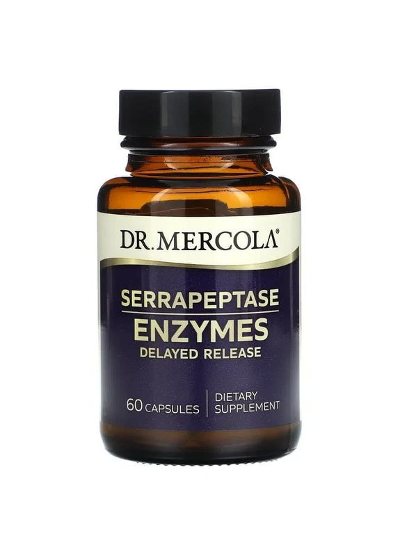 Ферменти серрапептази, Serrapeptase Enzymes,, 60 капсул Dr. Mercola (370188725)
