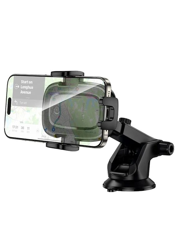 Автотримач для телефона з БЗП BH223 Follower push-type wireless fast charging car holder(center console) Borofone (393796224)