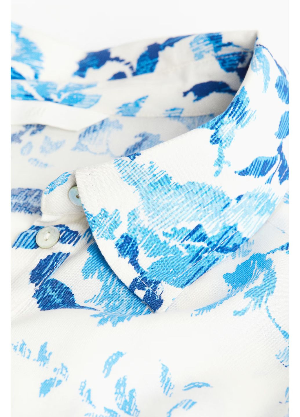 Комбинированное кэжуал платье-рубашка из вискозы H&M однотонное