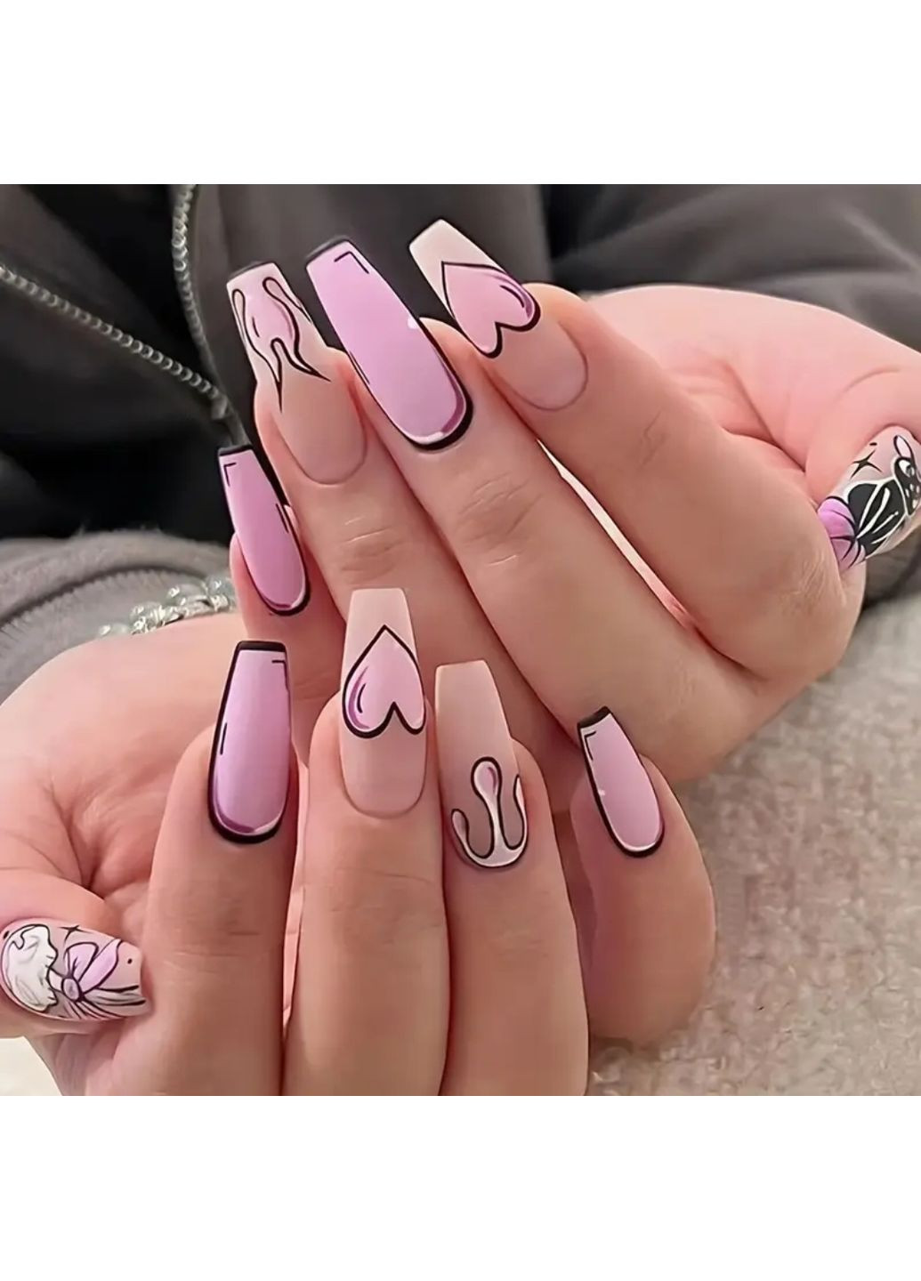 Накладні нігті в комплекті зі скотчем для приклеювання - Anim Nails (298285529)