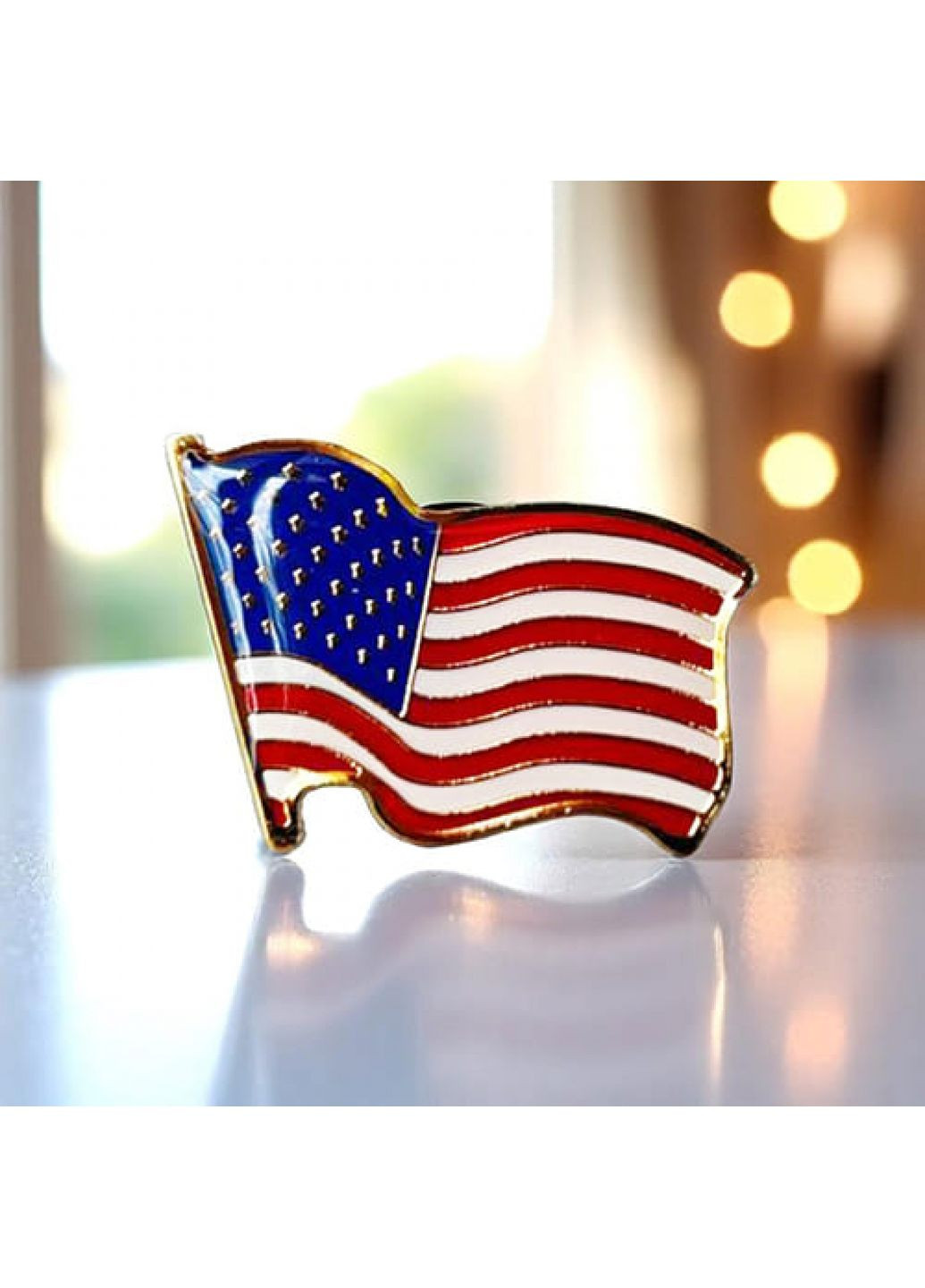 Значок прапор USA позолота (7212) Dobroznak (365246300)