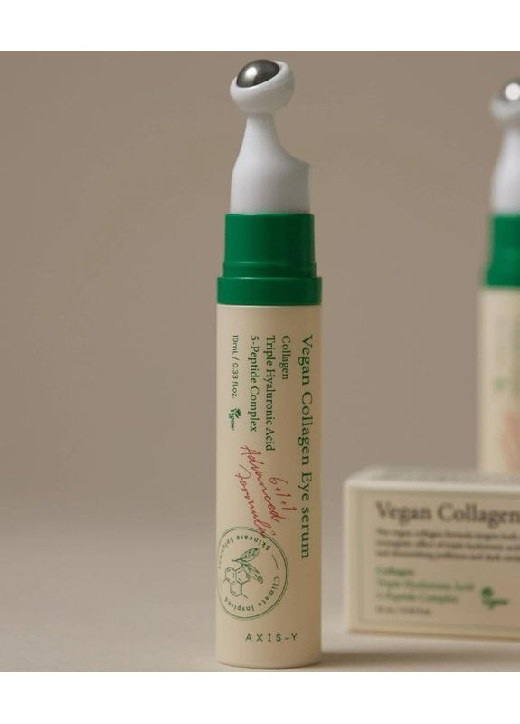 AXIS-Y Зволожуюча сироватка для шкіри навколо очей Vegan Collagen Eye Serum з колагеном 10 мл — Крем, Південна Корея (366153024)