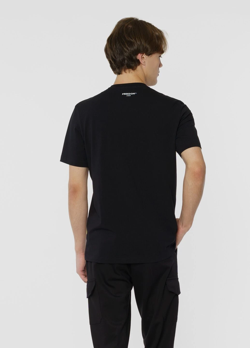 Чорна футболка чоловіча freedom чорна Arber T-SHIRT FF19