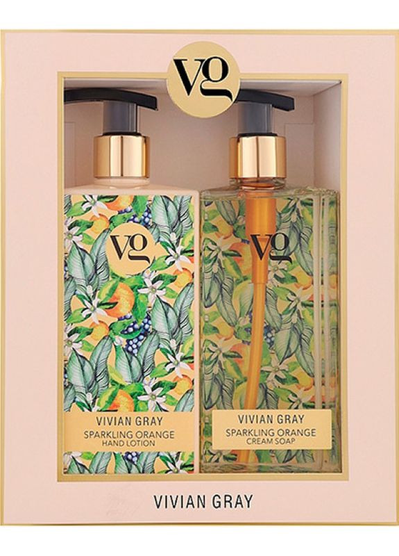Набір Крем-мило і Лосьйон для рук Sparkling Orange, 2х350 мл Vivian Gray (368231392)