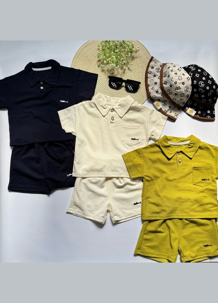 Комбінований демісезонний костюм хлопчику на літо з акулою 10801 No Brand