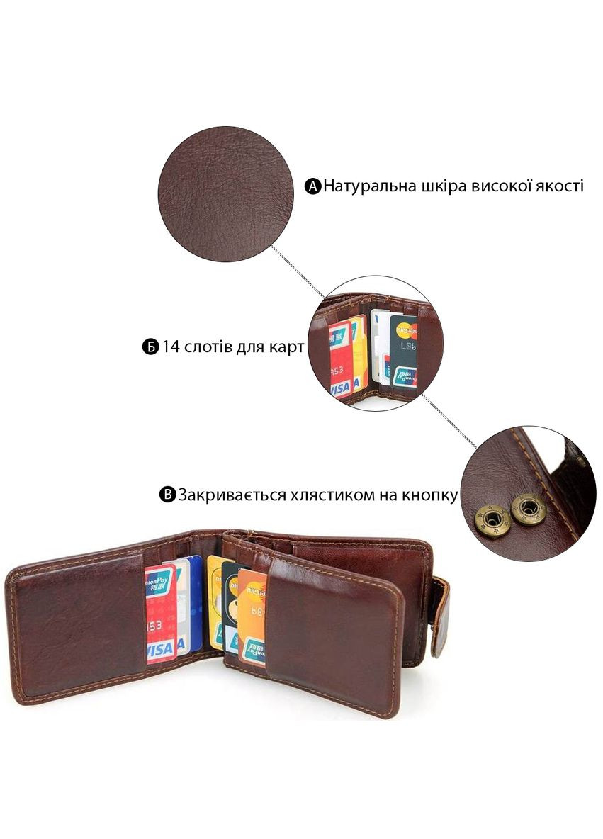 Кредитница мужская винтажная вместительная натуральная кожа(SO_14509) No Brand (382928901)