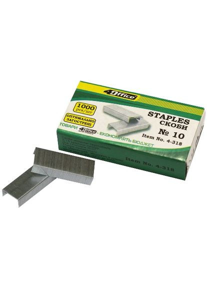 Скоби №24/6 1000 шт. 4-319, в коробці (4820071010045) 4Office (332004909)