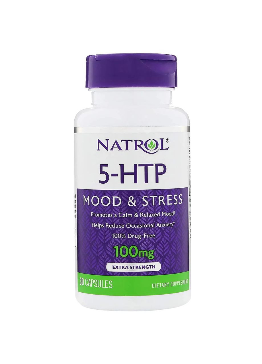 5-гідрокси L-триптофан (5-НТР),, 100 мг, 30 капсул Natrol (361118044)