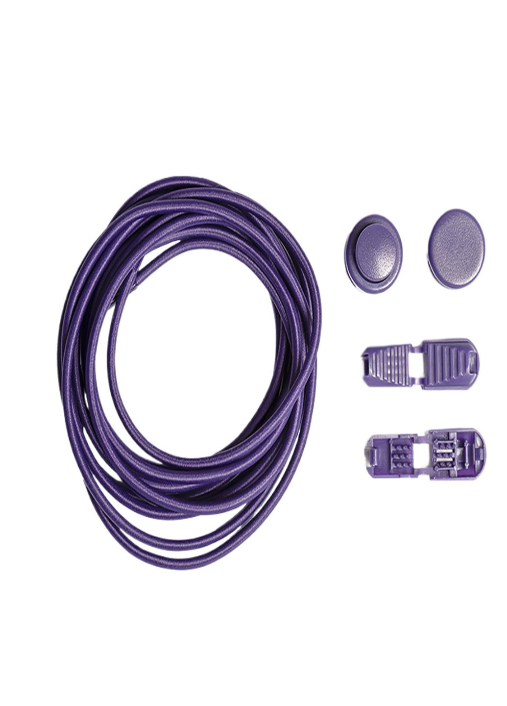 Шнурки-ледарки нейлонові із застібкою для швидкої затяжки фіолетові 29184 фіолетовий No Brand (314710307)