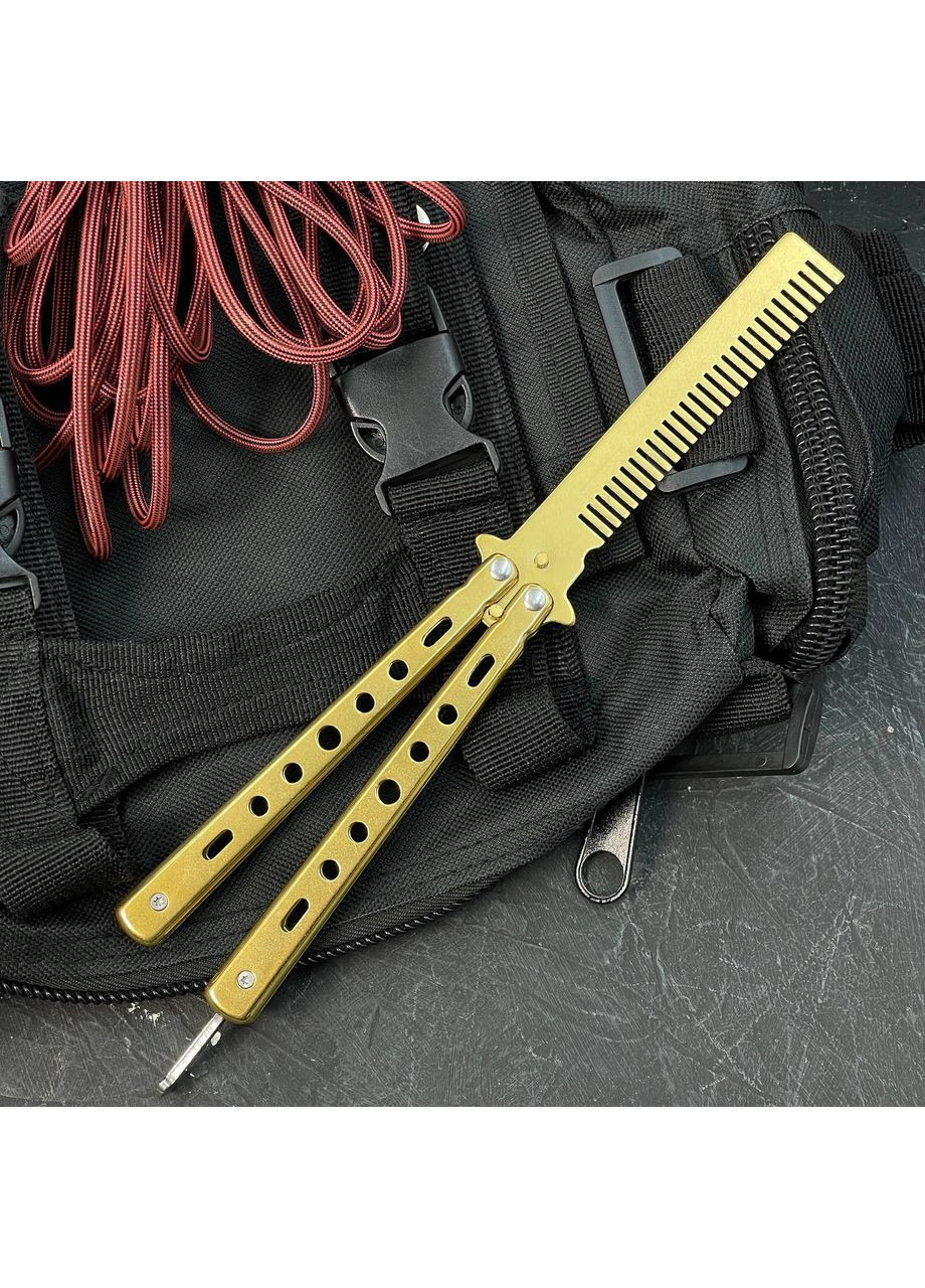 Нож бабочка расческа Gold No Brand (362044893)