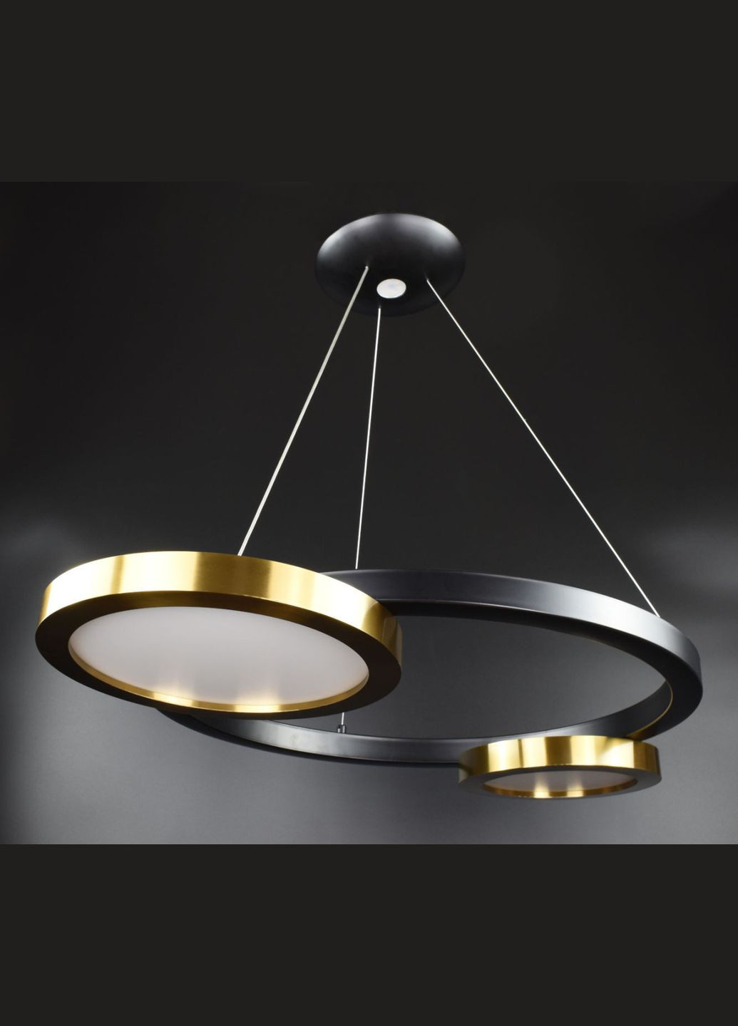 Люстра светодиодная подвесная LED светильник для квартиры на потолок лэд 26747 Черный 35-150х55х80 см. Sunnysky (364490791)