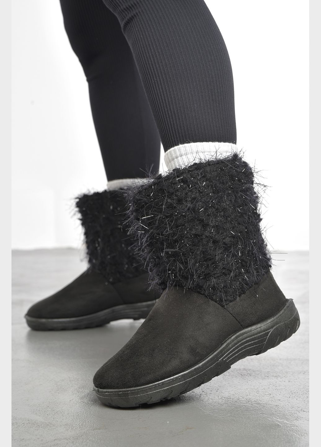 Уггі жіночі чорного кольору штучна замша Let's Shop (305573057)