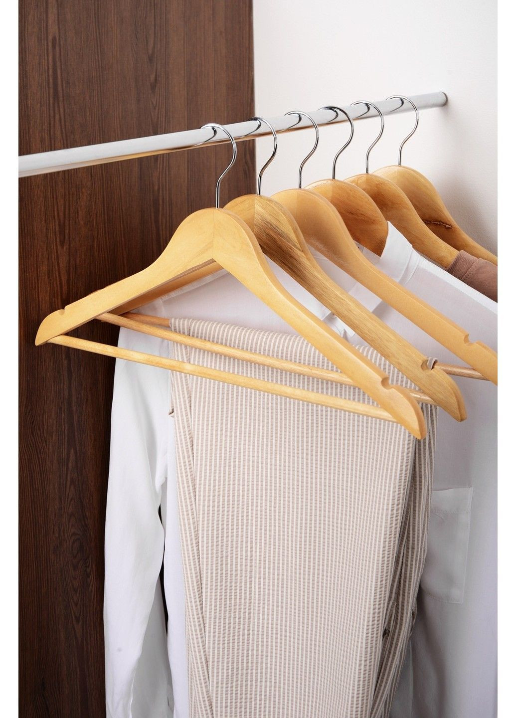 Вешалка RE05210 д/ед. дерево 44.5х23х1,2 см (6 шт) (6792299) IDEA HOME (365276538)