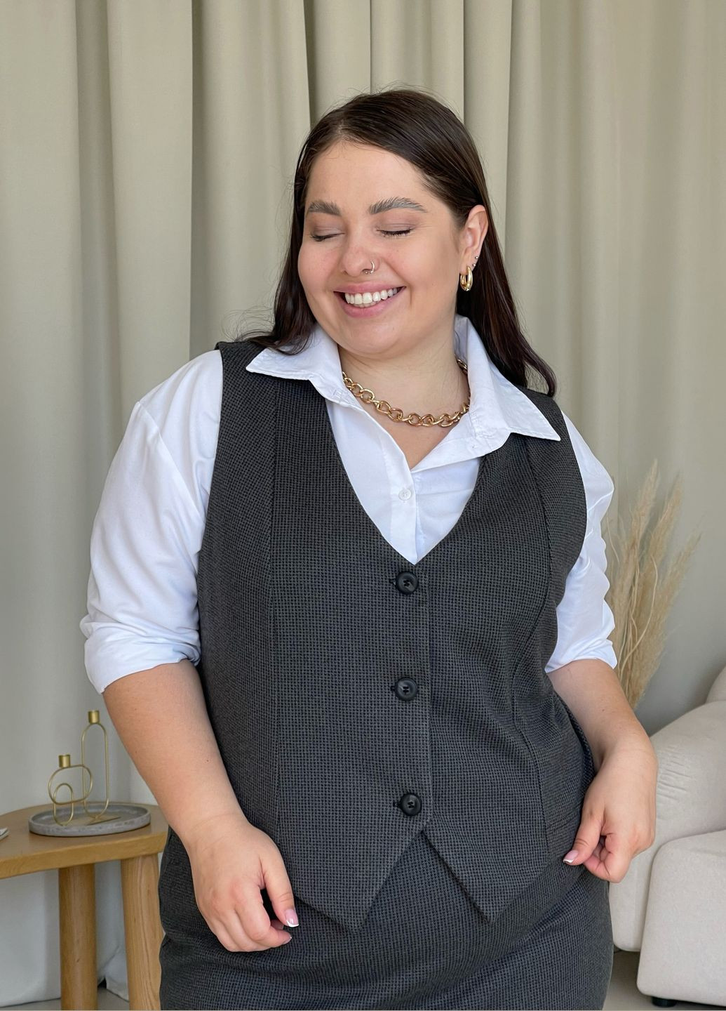 Жіноча кашемірова жилетка на роботу Merlini Кремона (303946470)