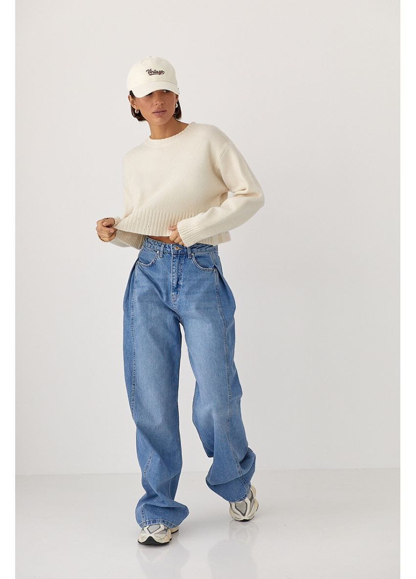 Сині широкі джинси Baggy Джинсы Lurex - (370296384)