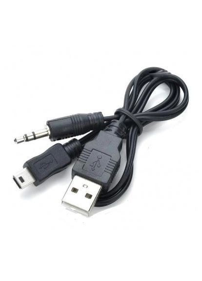 Кабель Mini USB jack 3.5 / для Колонок MP3 Плеєра Аудіо Стерео / 0.5 метра / Чорний X-level (335257569)