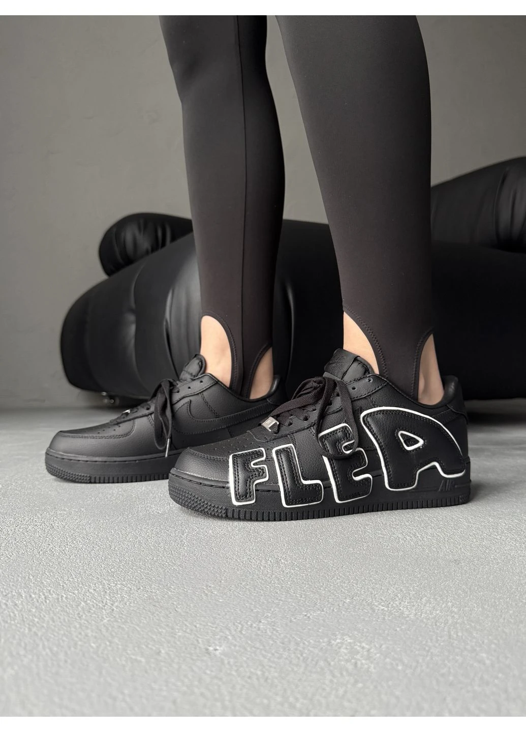 Черные демисезонные кроссовки мужские nike air force 1 low cactus plant flea market black найк аир форс 1 черные No Brand
