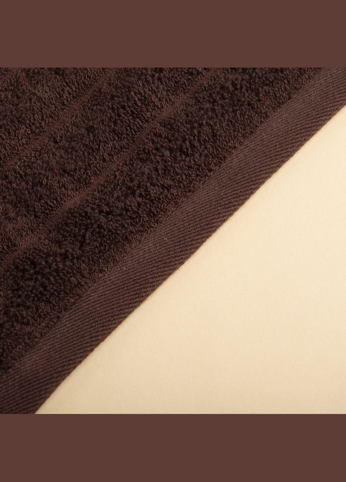 IDEIA рушник махровий банний 70х130 хвиля щільність 450 г/м2 бавовна шоколад коричневий виробництво - Узбекистан
