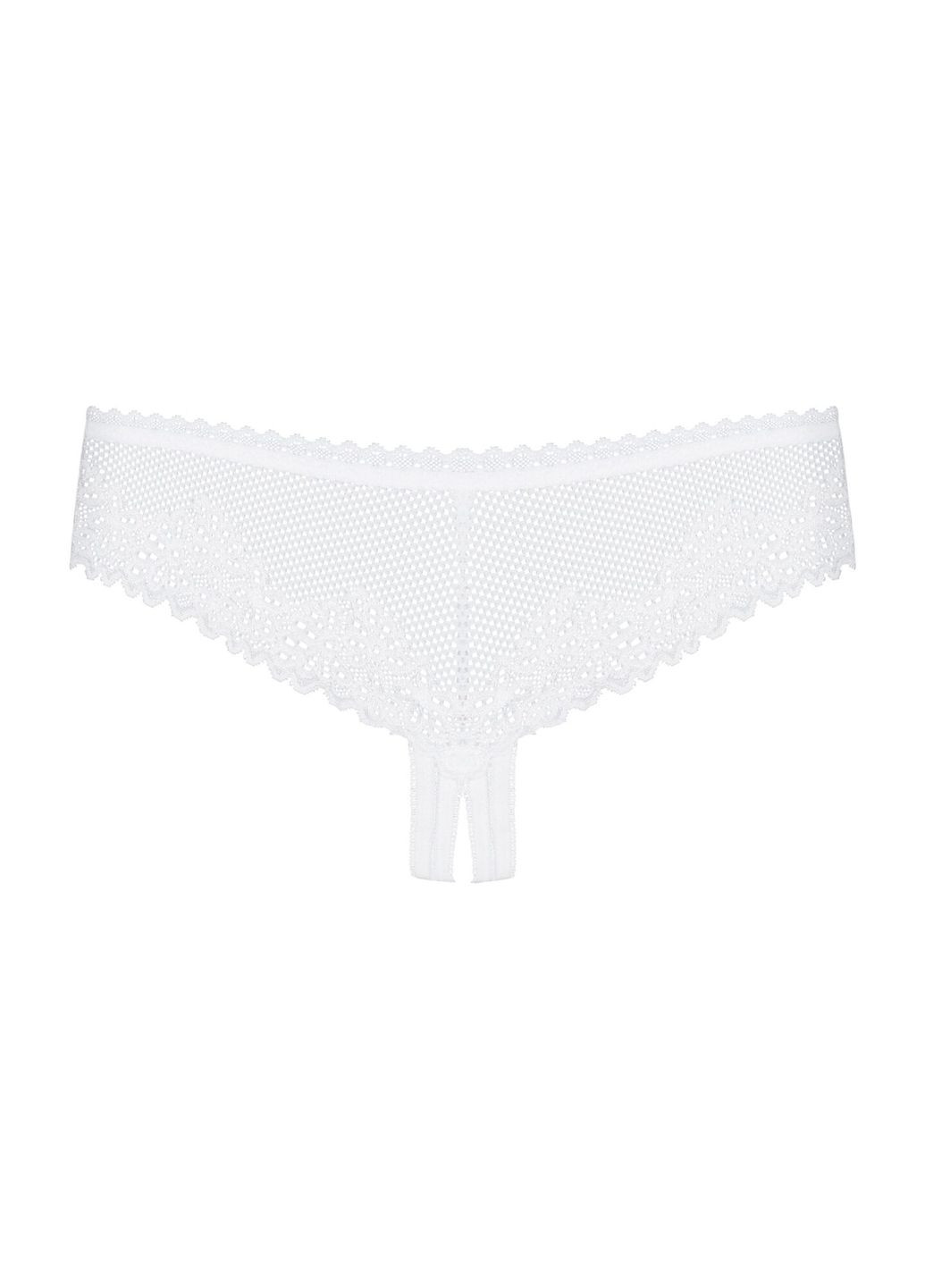 Кружевные трусики с доступом Alabastra белые - CherryLove Obsessive (282965977)