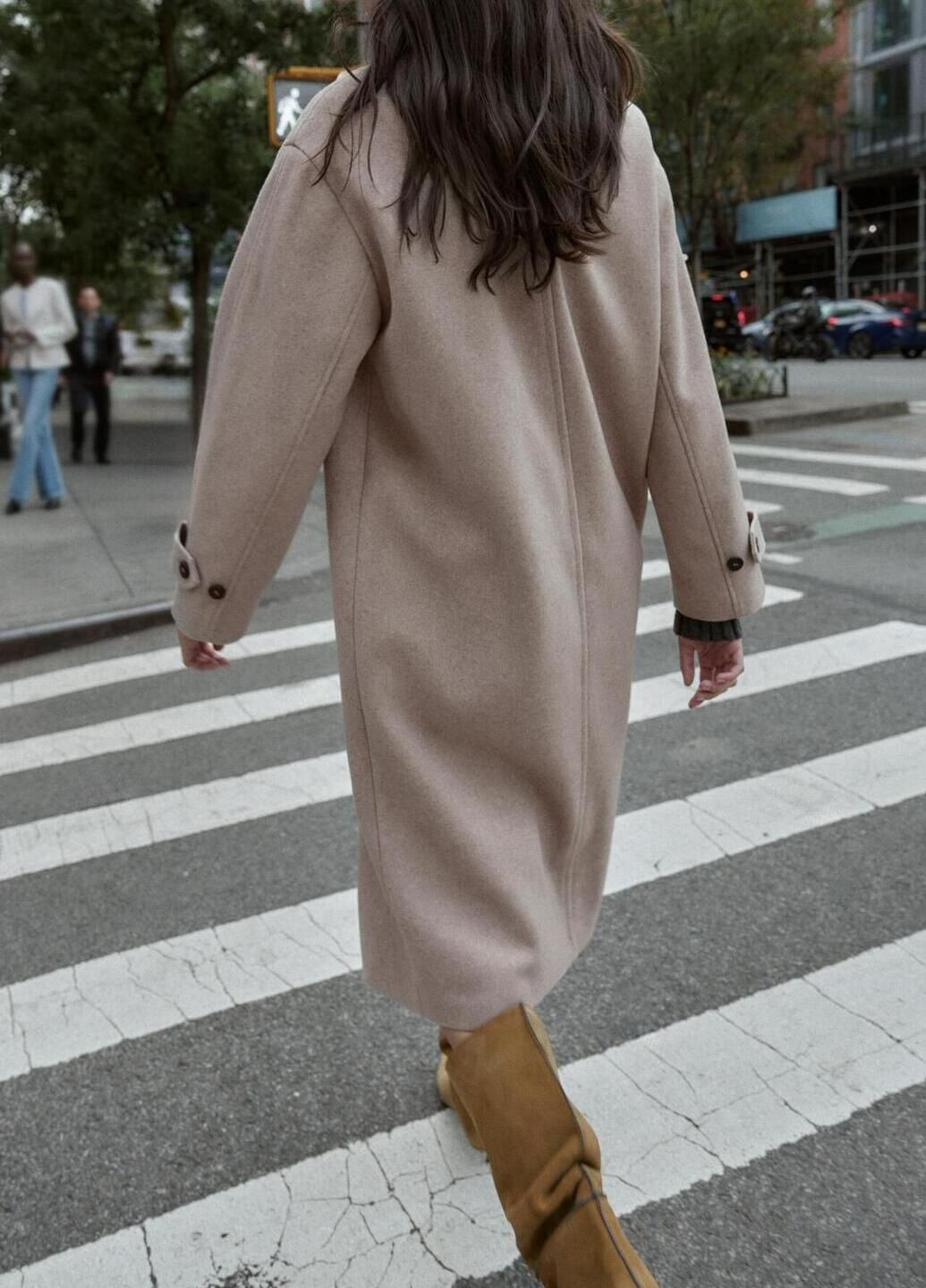 Бежеве демісезонне Пальто Zara