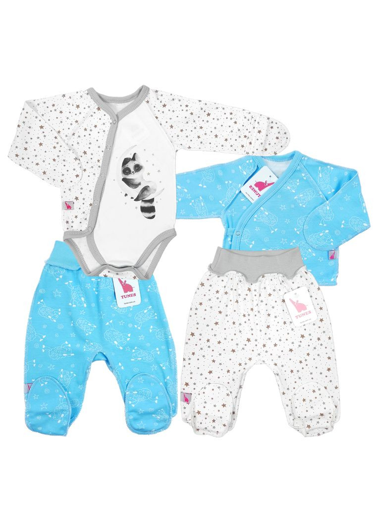 Комбінований демісезонний набір одягу для малюка на виписку 13 в 1 moon та cutie lamb Tunes