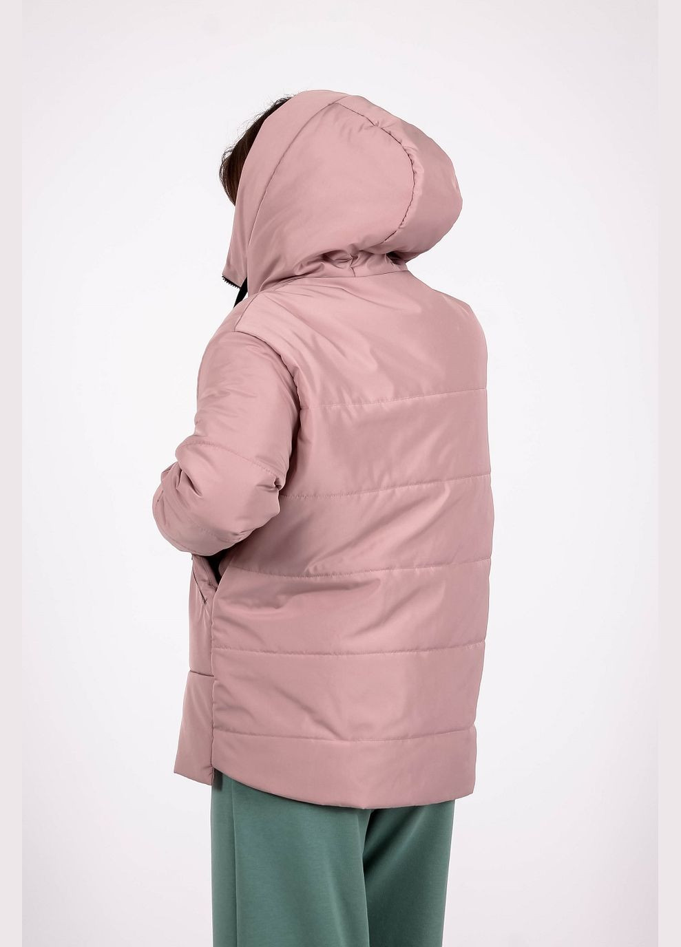 Світло-коричнева демісезонна куртка коротка жіноча 122 плащівка капучино Актуаль