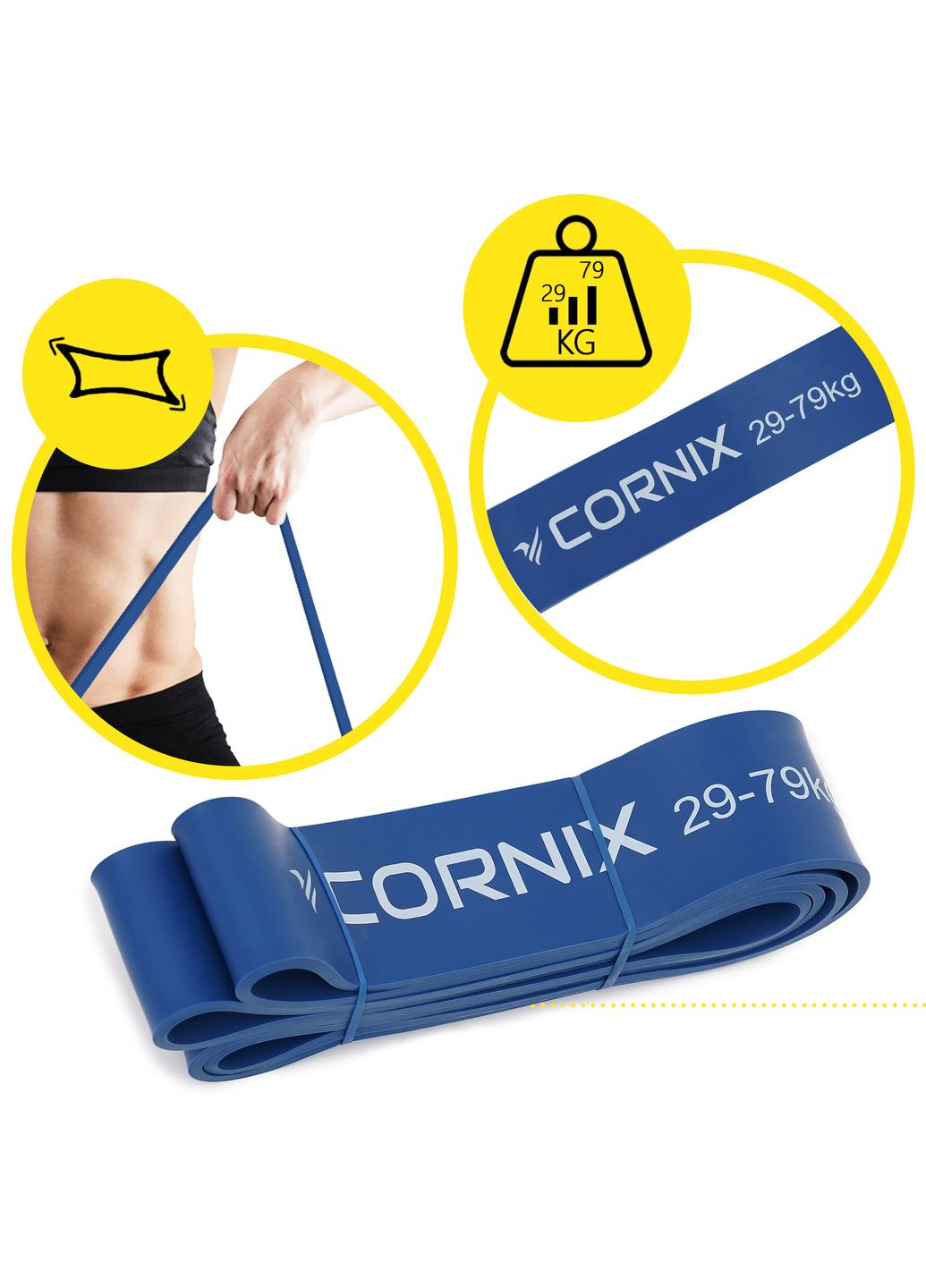Эспандер-петля Power Band 64 мм 29-79 кг (резина для фитнеса и спорта) Cornix XR-0135 (340459309)
