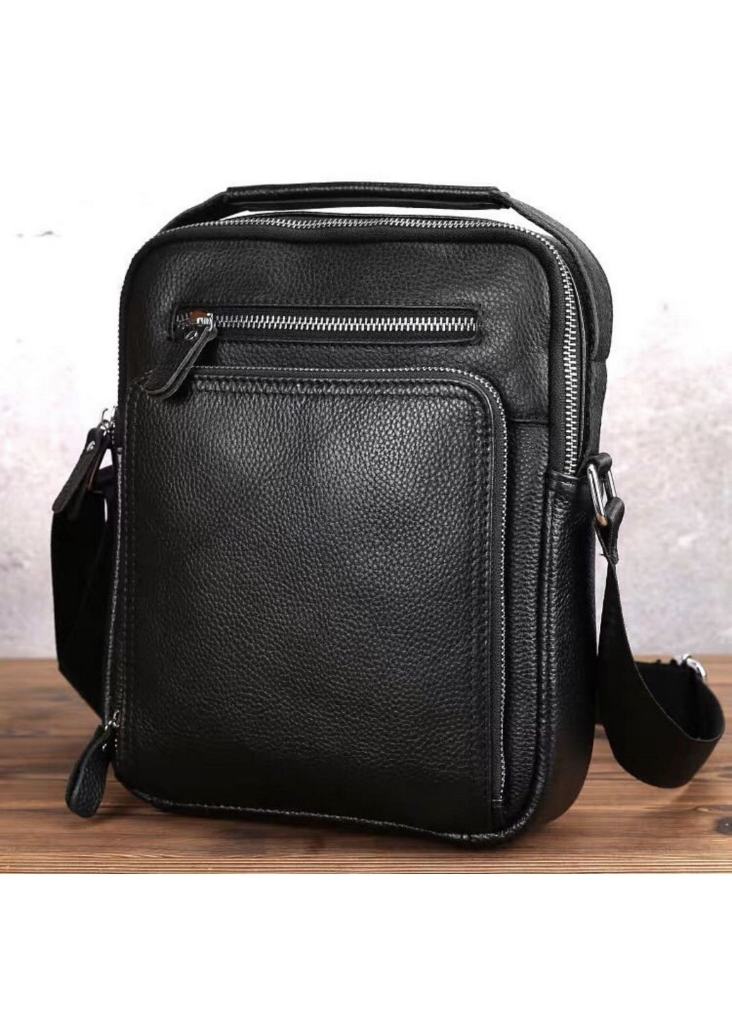 Мужская кожаная сумка через плечо 26х21х6 см Tiding Bag (315872353)