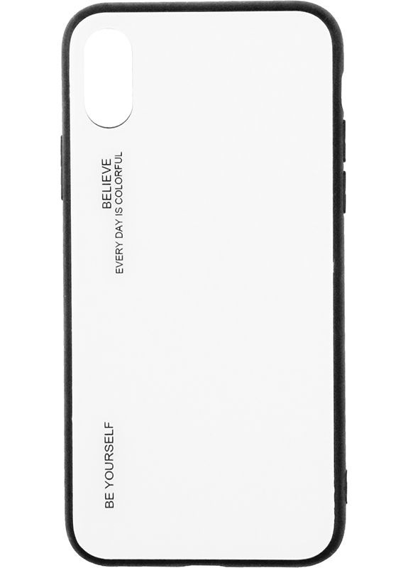 Чехолнакладка Gradient Glass Case Apple iPhone X/XS White Toto (301472276)